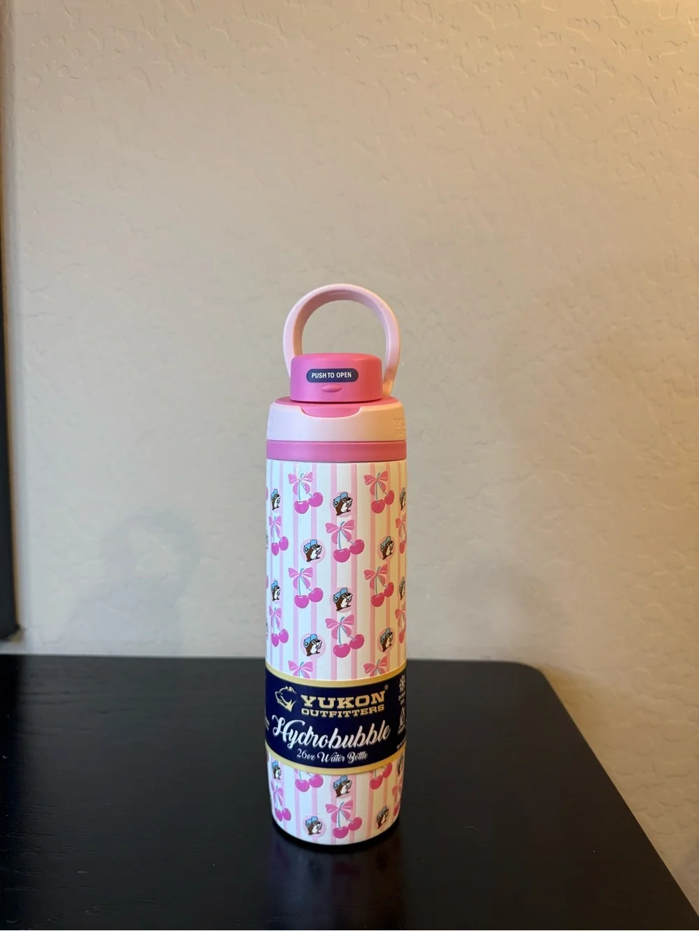 Buc-ee’s Yukon Outfitters HydroBubble cherries and bows Water Bottle NEW RELEASE